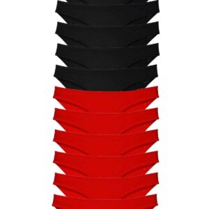 12 adet Süper Eko Set Likralı Kadın Slip Külot Siyah Kırmızı