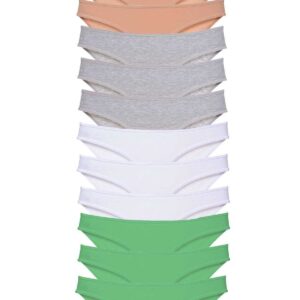 12 adet Süper Eko Set Likralı Kadın Slip Külot Ten Gri Beyaz Yeşil