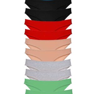 12 adet Eko Set Likralı Kadın Slip Külot Çok Renkli 2