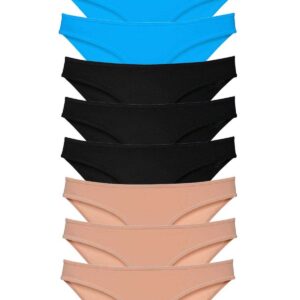 9 adet Süper Eko Set Likralı Kadın Slip Külot Siyah Ten Mavi