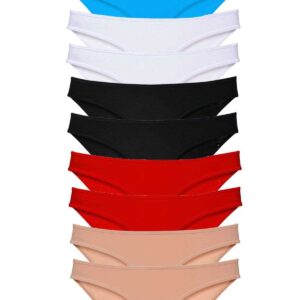 10 adet Süper Eko Set Likralı Kadın Slip Siyah Kırmızı Ten Beyaz Mavi