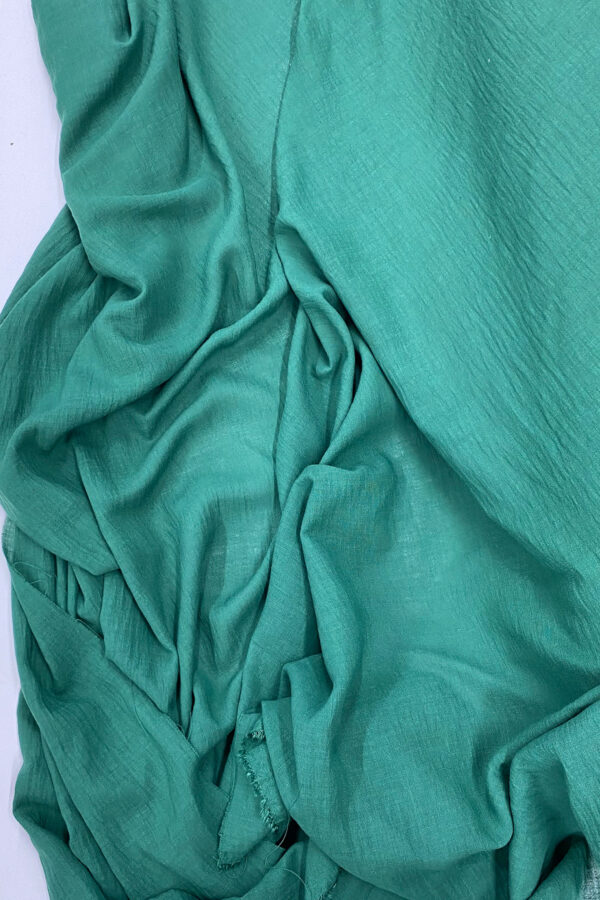 Keten Kumaş - Organik Kumaş - Perde Kumaşı - Ince Keten - Kıyafet Için Kumaş Örtü Koyu Yeşil