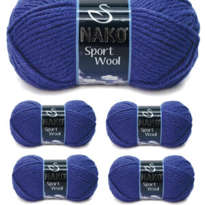 5 Adet Sport Wool Atkı Bere Ceket Yelek Örgü İpi Yünü No: 10472 Saks